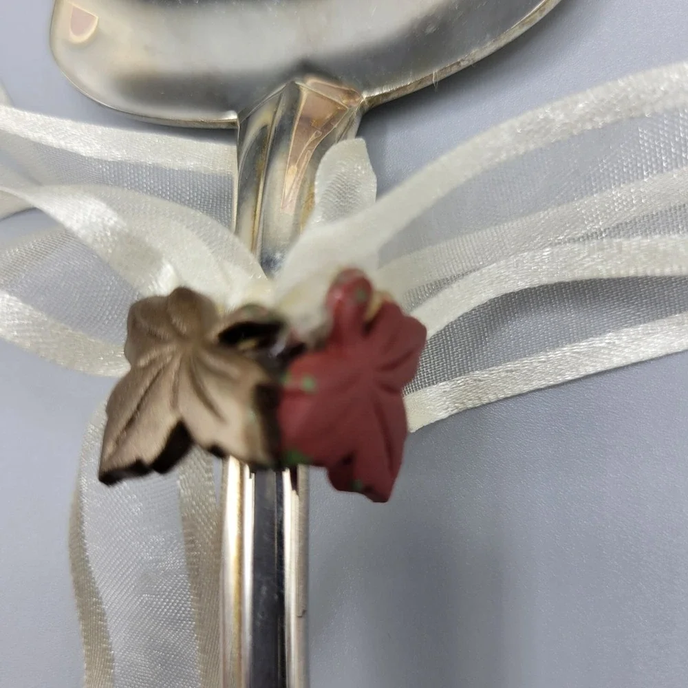 Lenox Wedding Promises 2 Piece Dessert Set Knife Server Silver Handles w/ Hearts